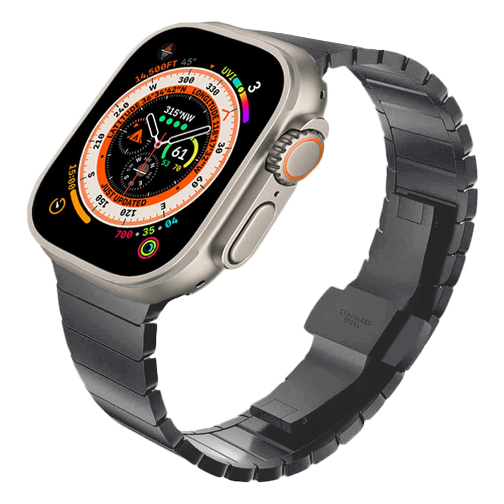 Grey Link Bracelet Watch Strap for Apple Watch