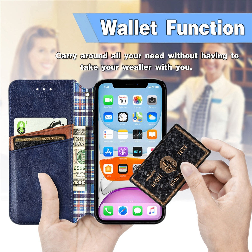 Luxury Leather Flip/Wallet Style Case For iPhone - Case Monkey