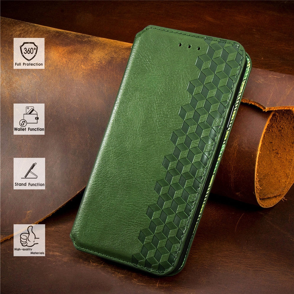 Luxury Leather Flip/Wallet Style Case For iPhone - Case Monkey
