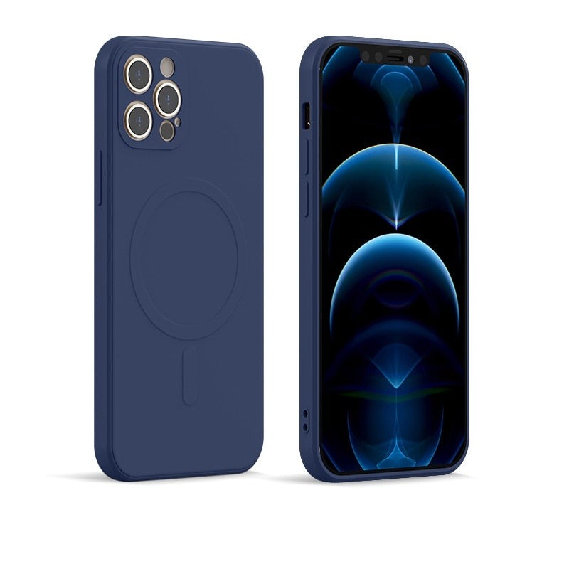Magnetic Wireless Charging (MagSafe) Liquid Silicone iPhone Case - Case Monkey