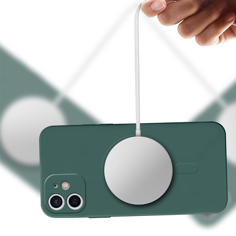 Magnetic Wireless Charging (MagSafe) Liquid Silicone iPhone Case - Case Monkey