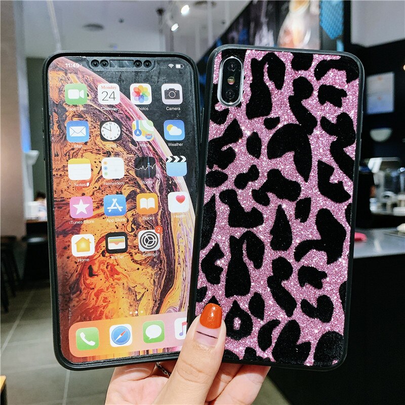 Pink Glitter Leopard Phone Case For Samsung - Case Monkey