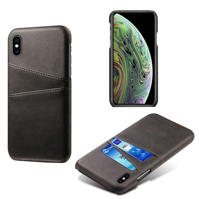 Leather Card Holder Case for iPhone - Case Monkey