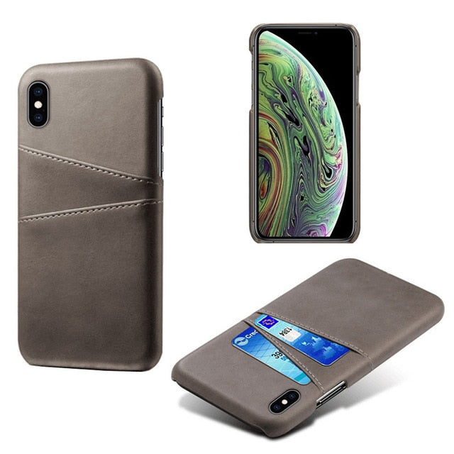 Leather Card Holder Case for iPhone - Case Monkey
